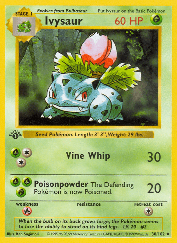 Ivysaur Pokémon card