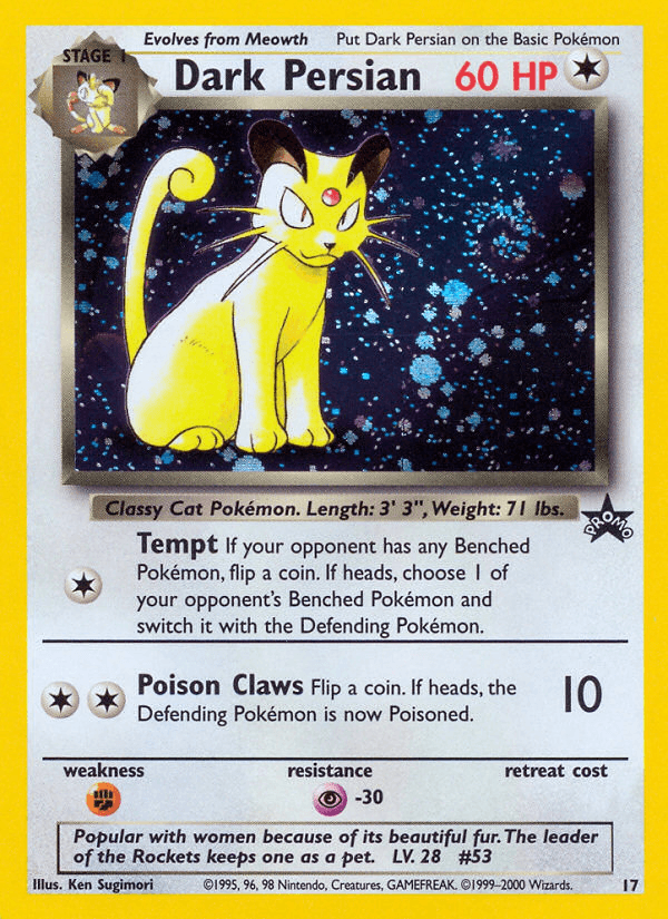 Dark Persian Pokémon card