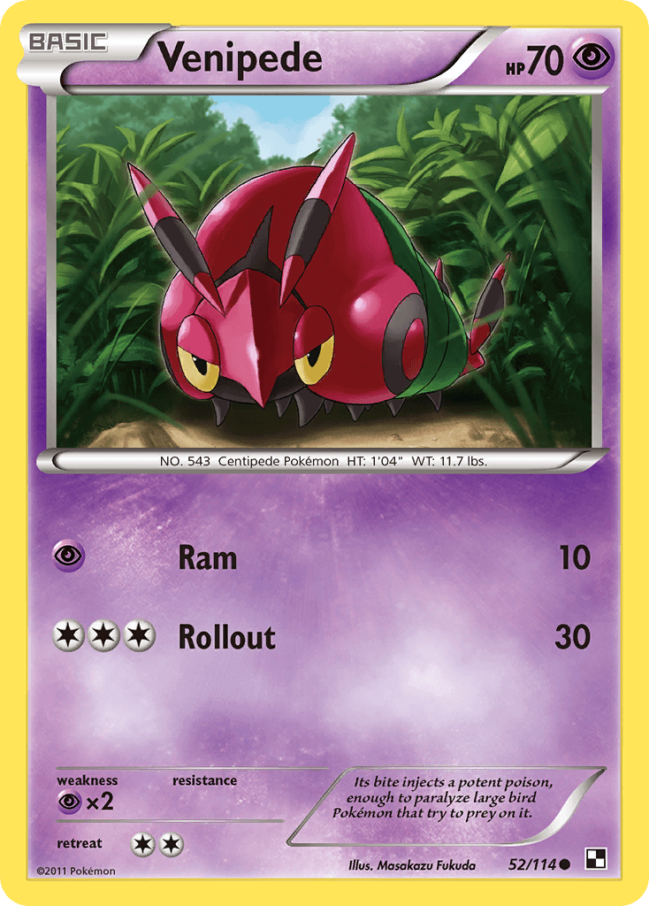 Venipede Pokémon card