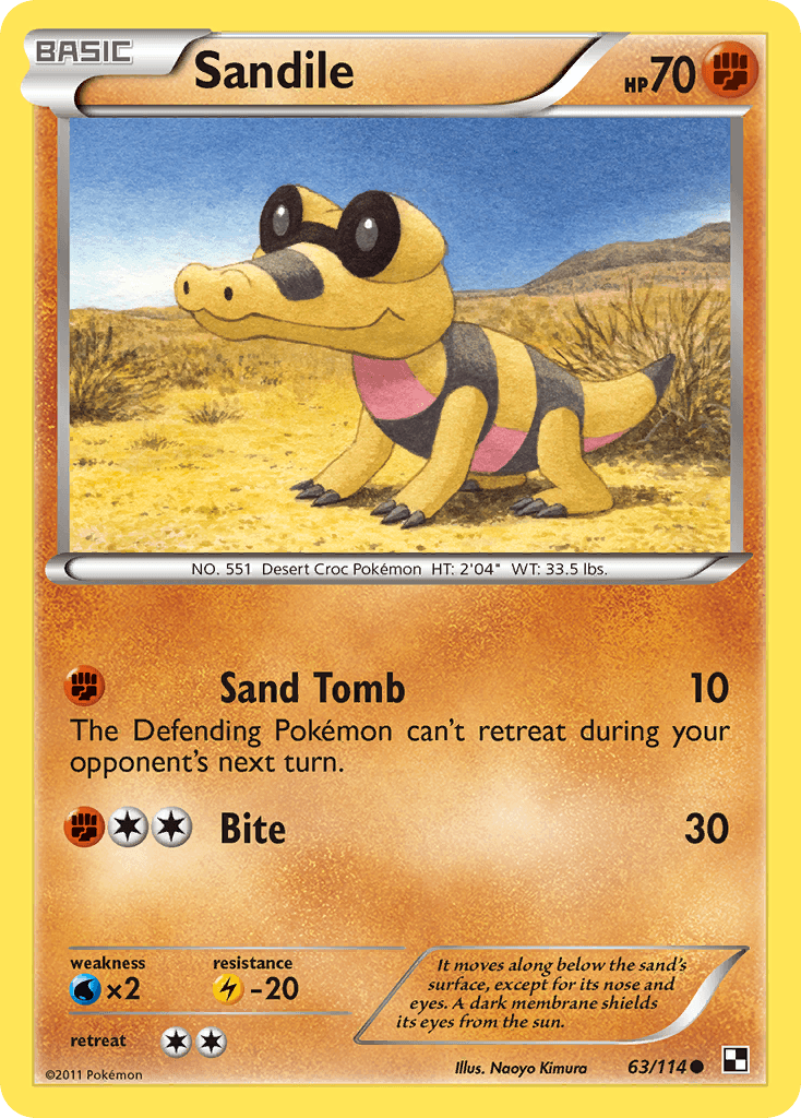 Sandile Pokémon card