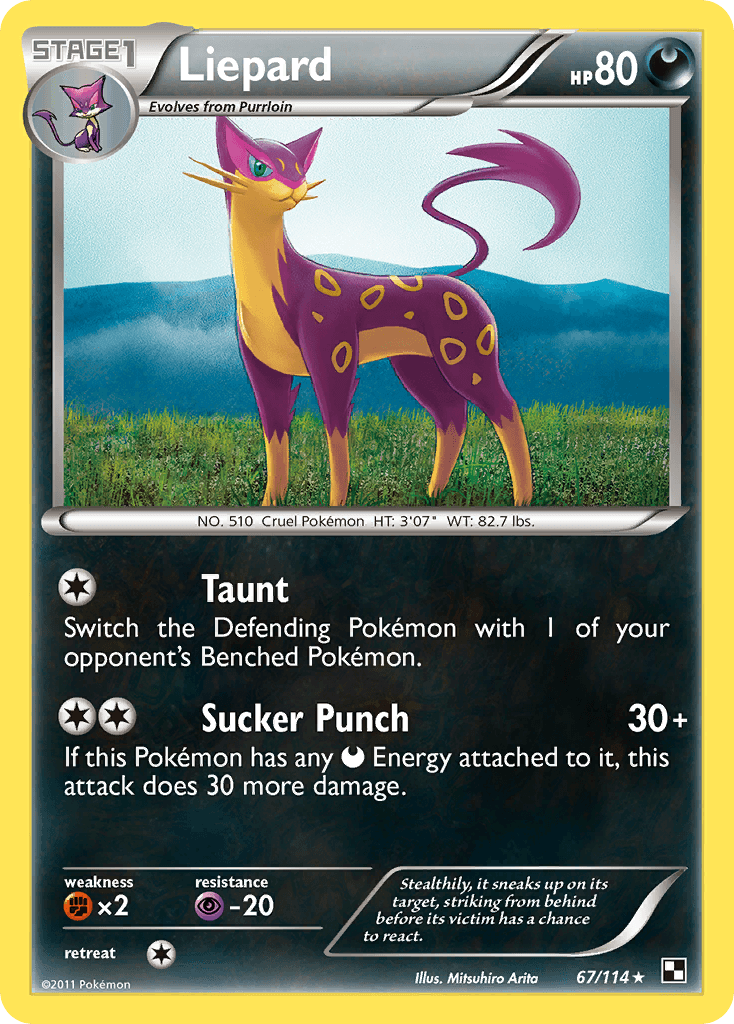 Liepard Pokémon card