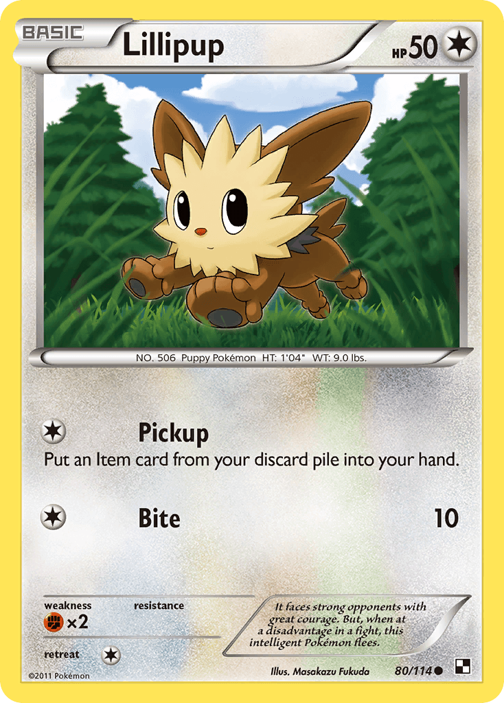 Lillipup Pokémon card