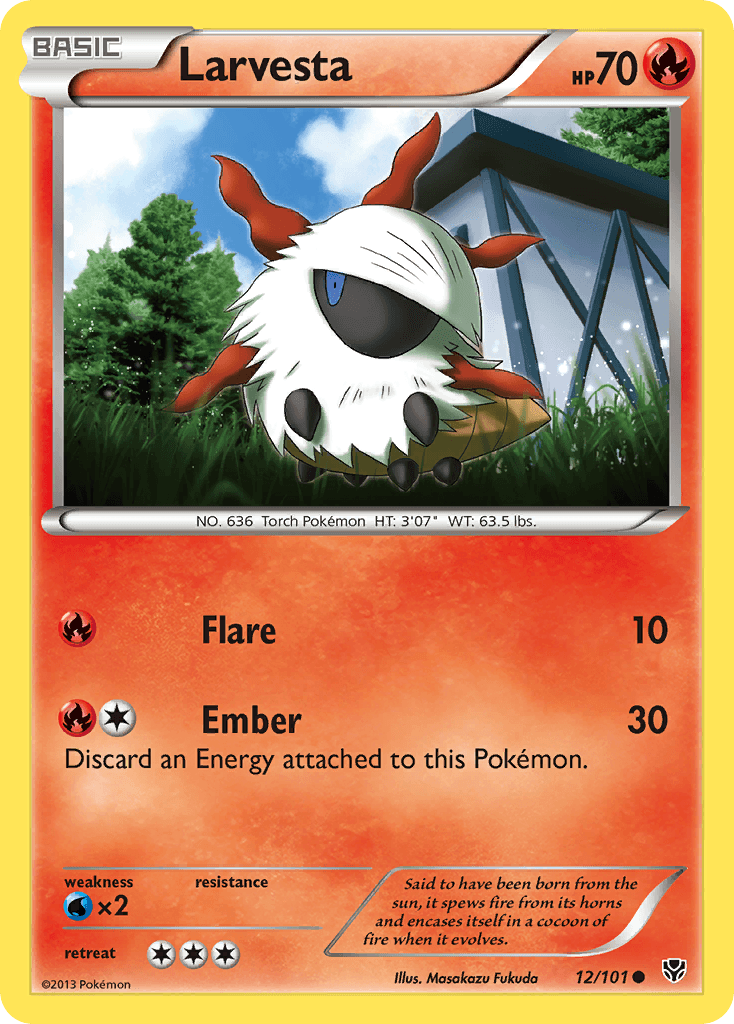 Larvesta Pokémon card