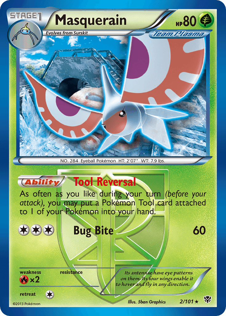 Masquerain Pokémon card