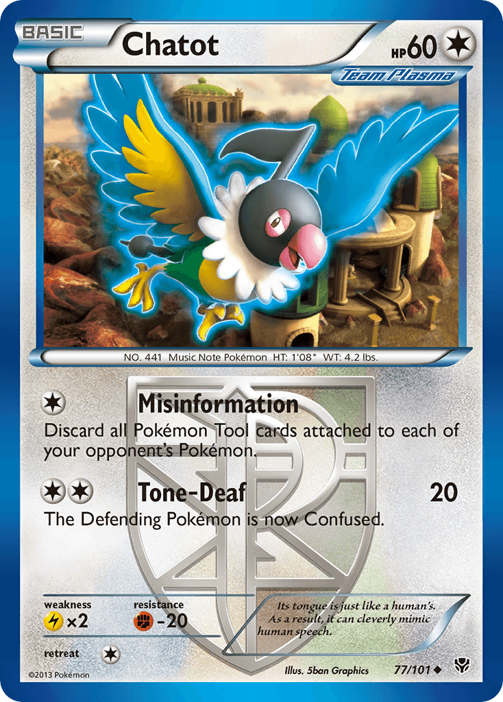 Chatot Pokémon card