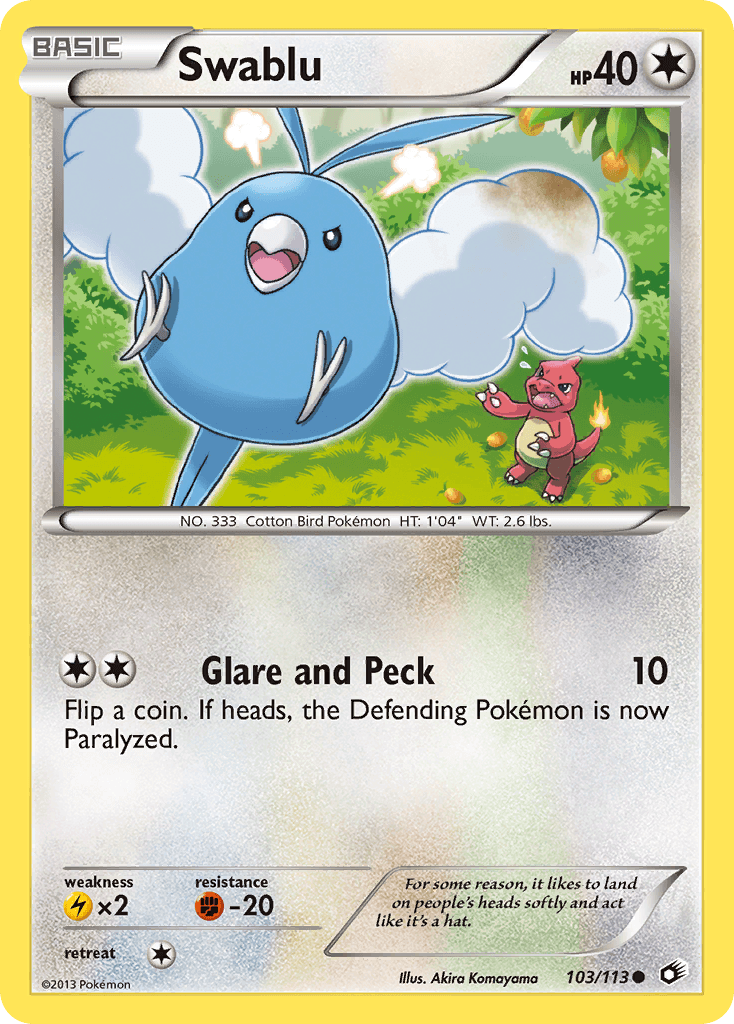 Swablu Pokémon card
