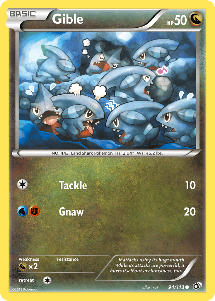 Gible Pokémon card