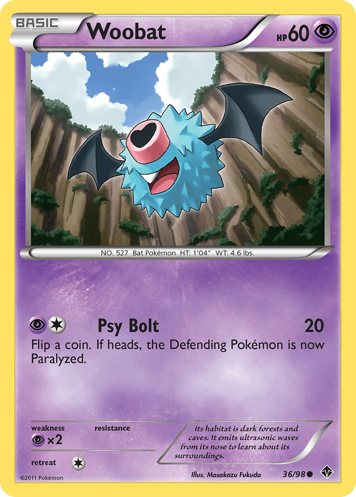 Woobat Pokémon card