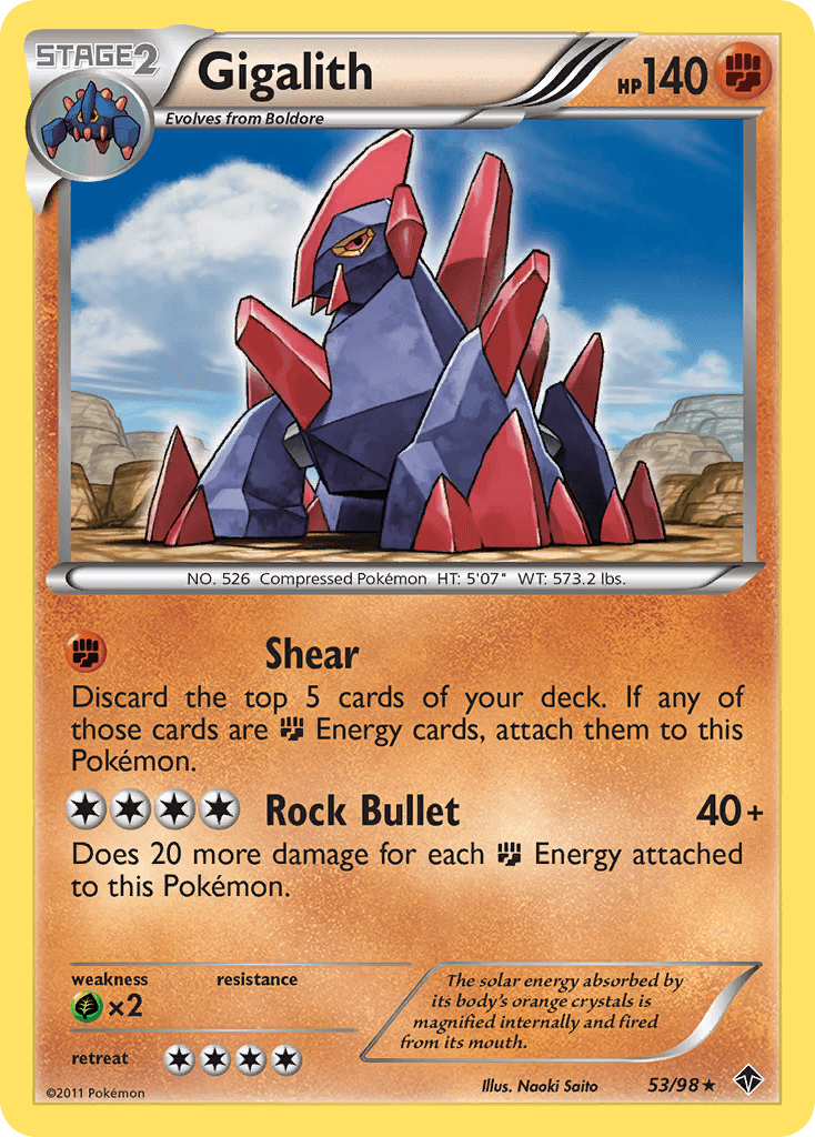 Gigalith Pokémon card