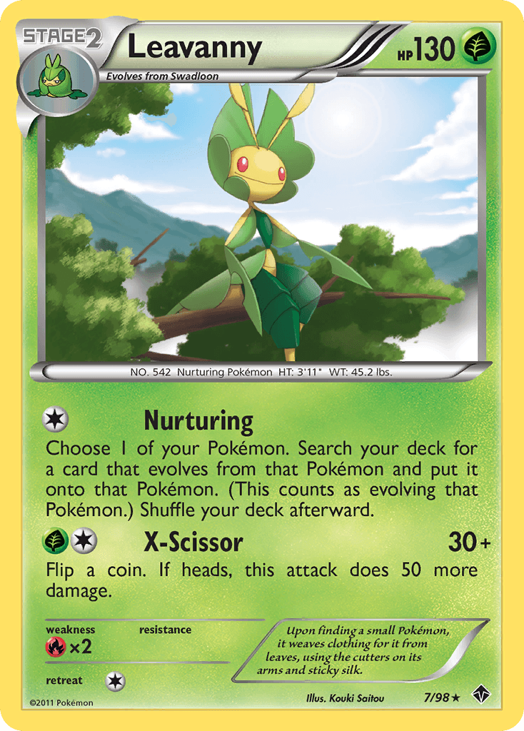 Leavanny Pokémon card