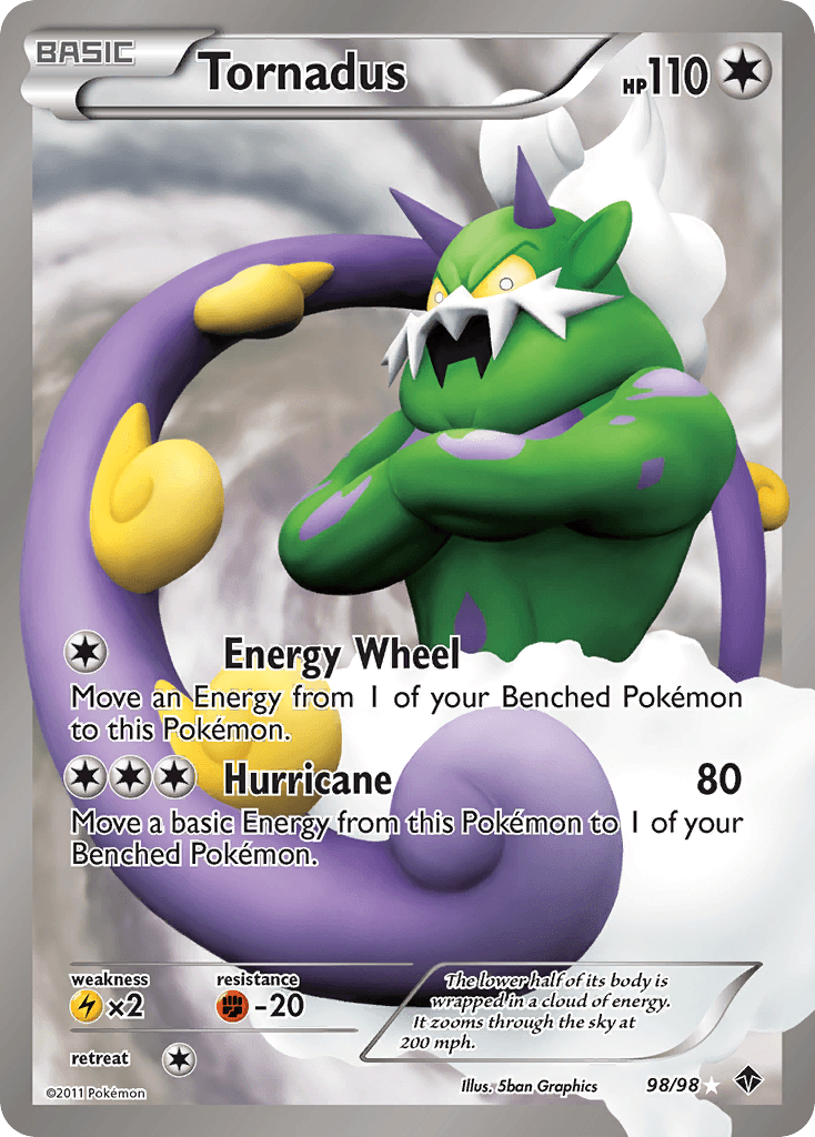 Tornadus Pokémon card