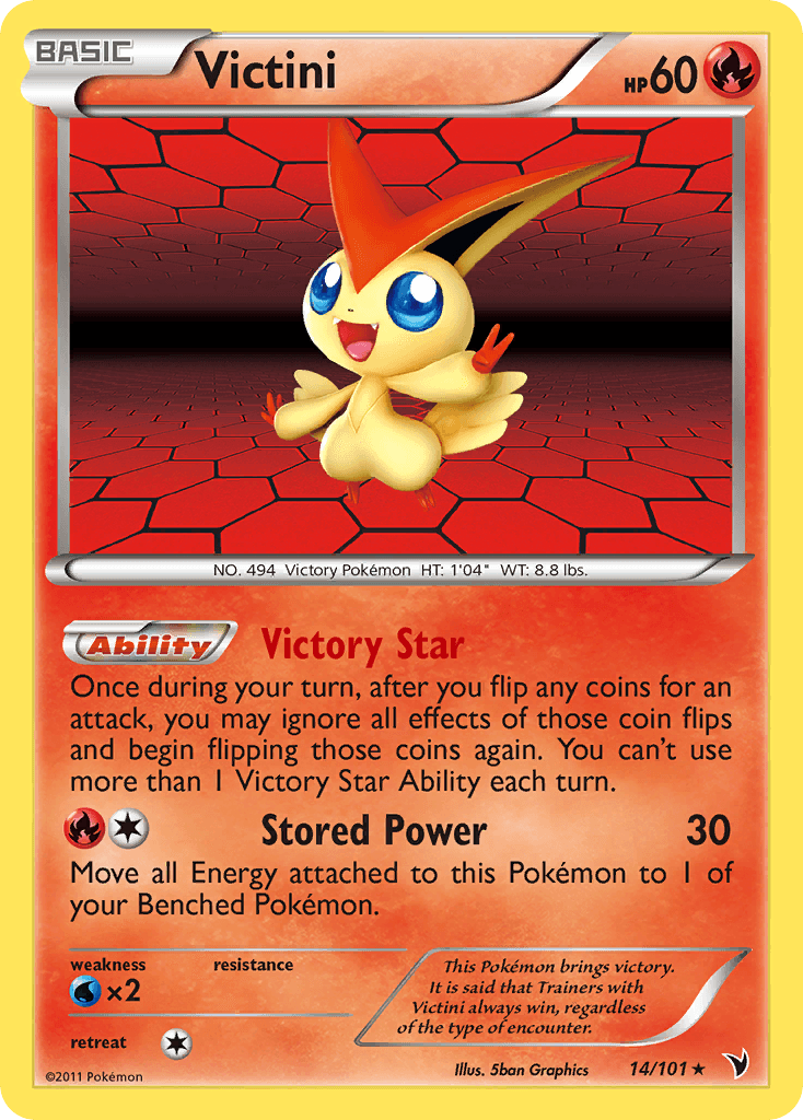 Victini Pokémon card