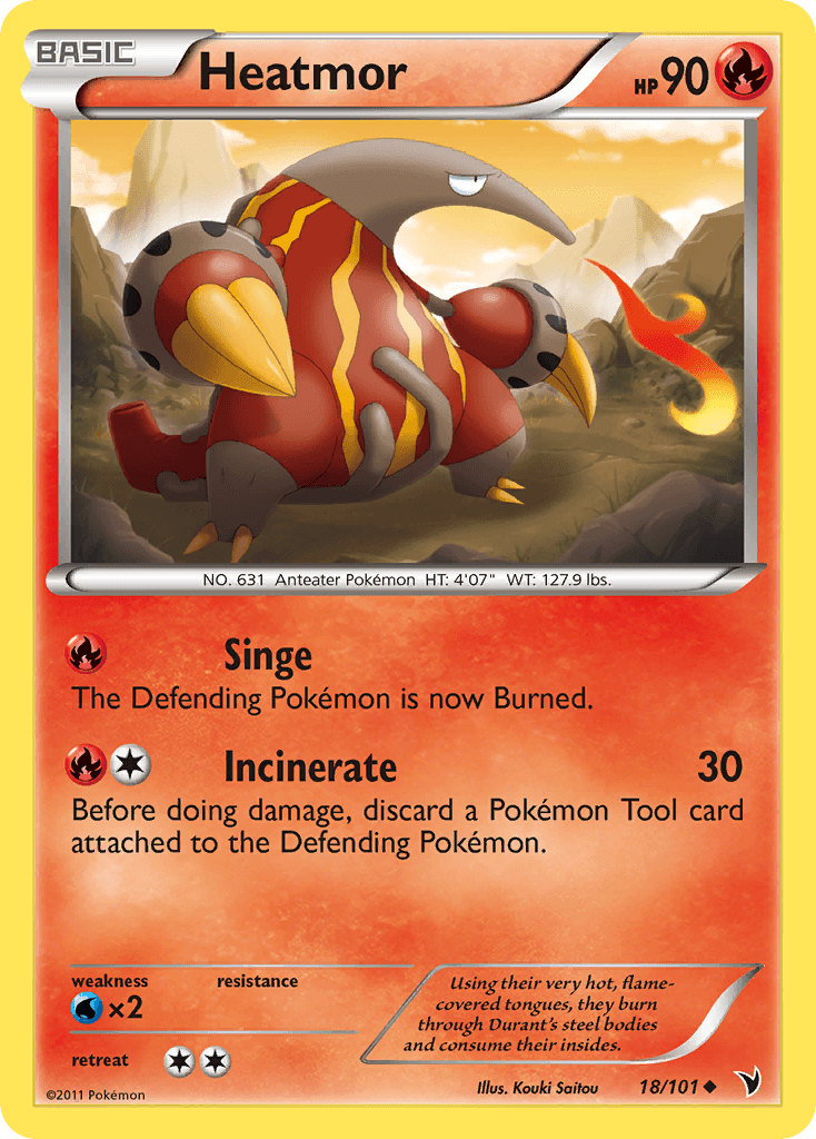 Heatmor Pokémon card