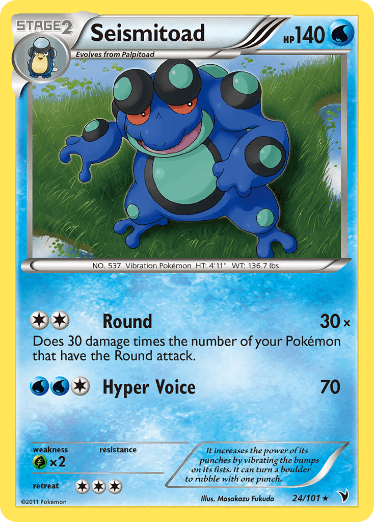 Seismitoad Pokémon card