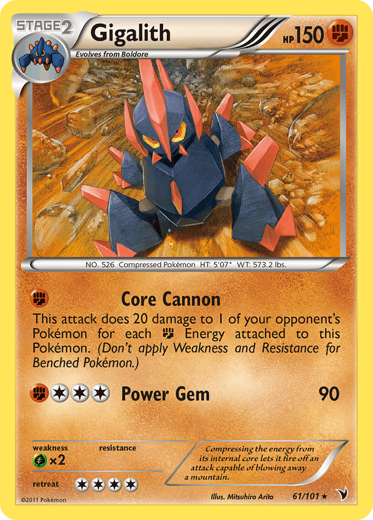 Gigalith Pokémon card
