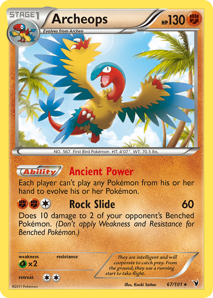 Archeops Pokémon card