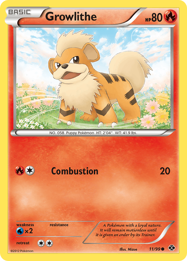 Growlithe Pokémon card