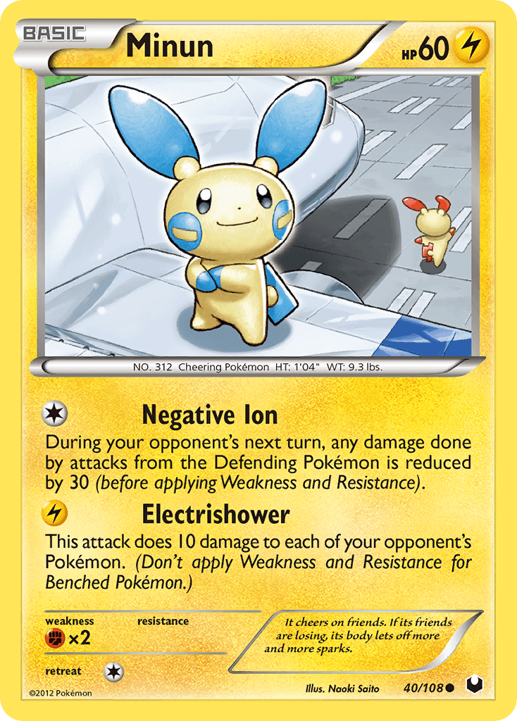 Minun Pokémon card