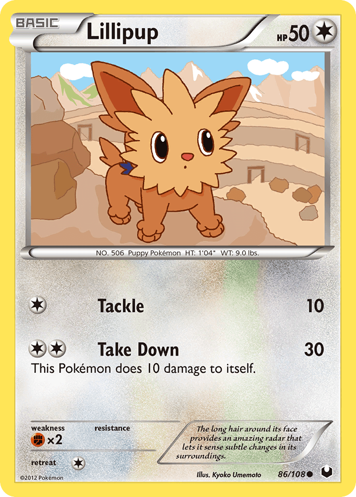 Lillipup Pokémon card