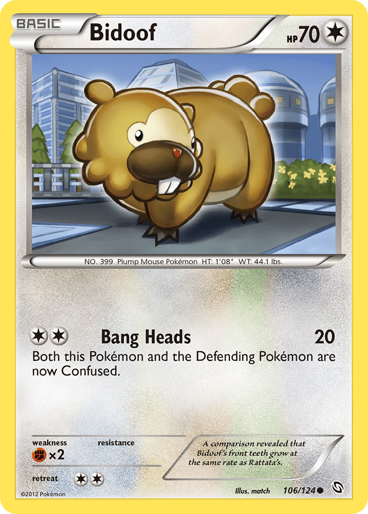 Bidoof Pokémon card
