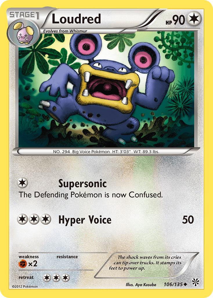 Loudred Pokémon card