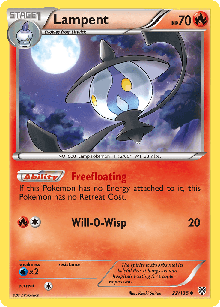Lampent Pokémon card