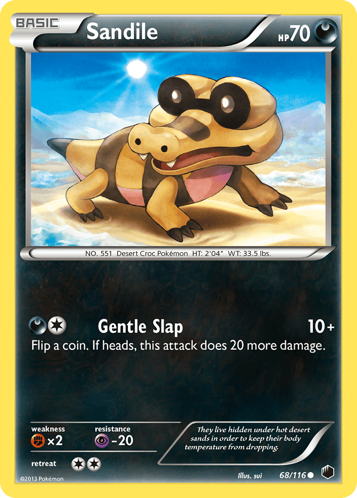 Sandile Pokémon card