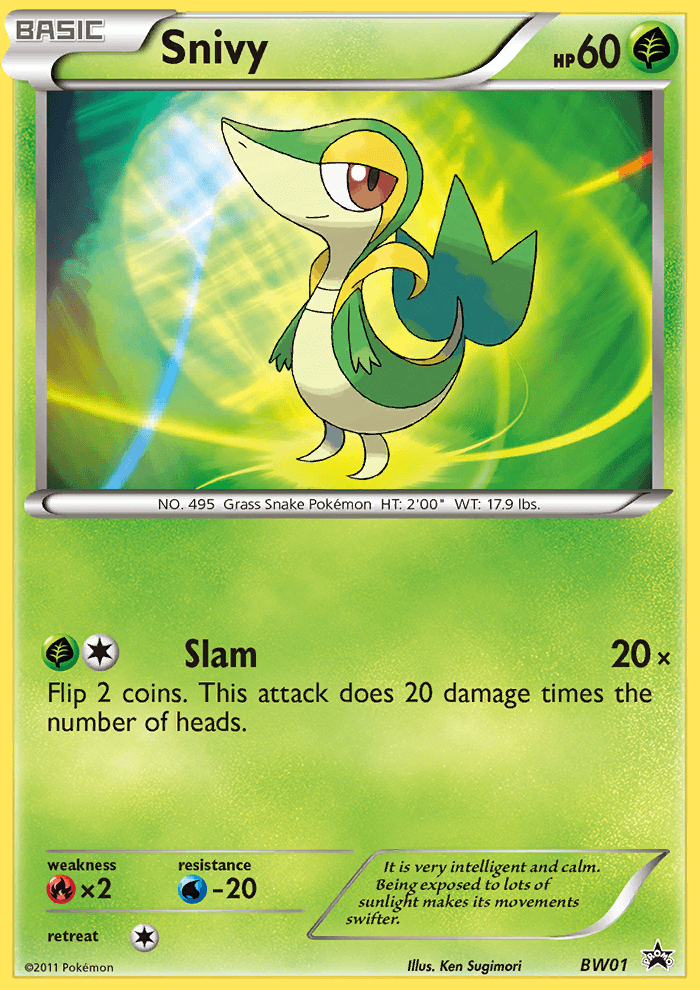 Snivy Pokémon card