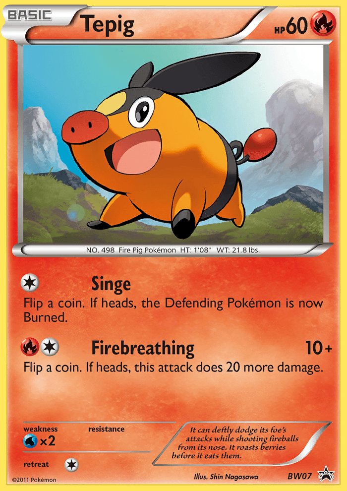 Tepig Pokémon card