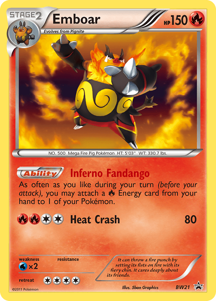 Emboar Pokémon card