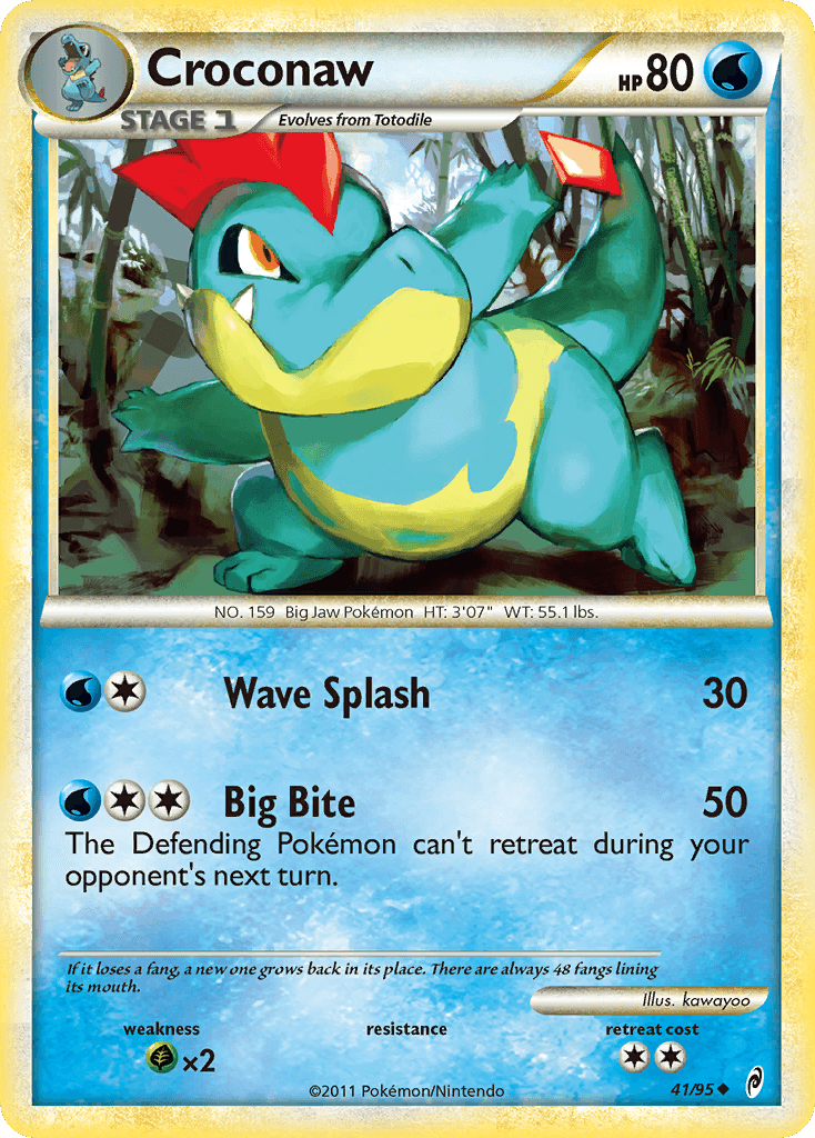 Croconaw Pokémon card
