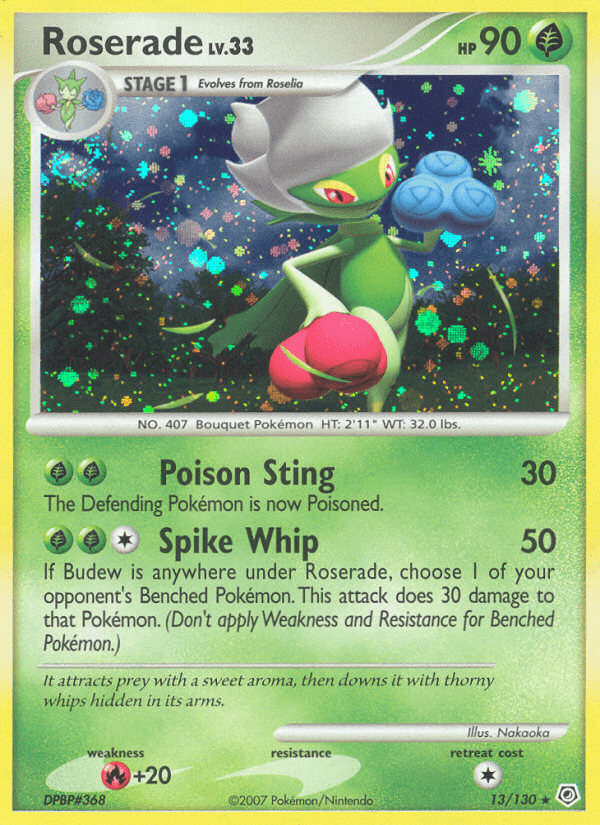 Roserade Pokémon card