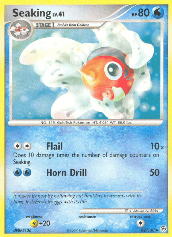 Seaking Pokémon card
