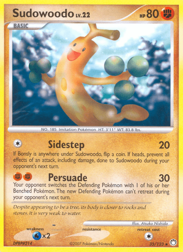 Sudowoodo Pokémon card
