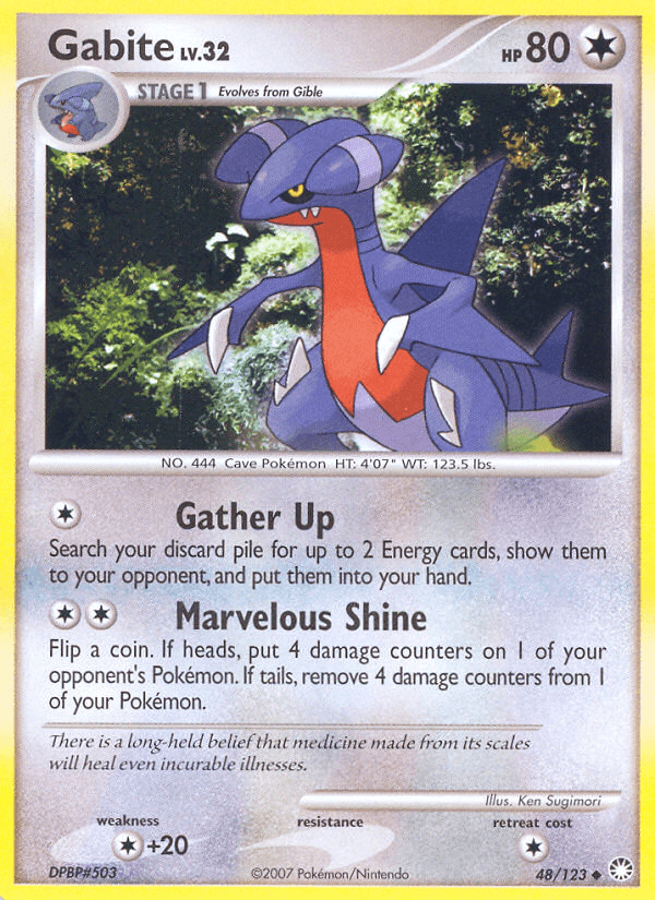 Gabite Pokémon card