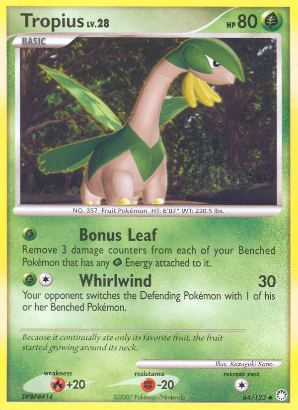 Tropius Pokémon card