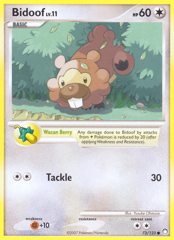 Bidoof Pokémon card