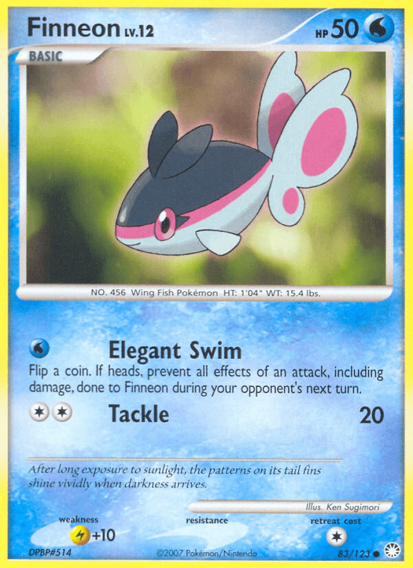 Finneon Pokémon card
