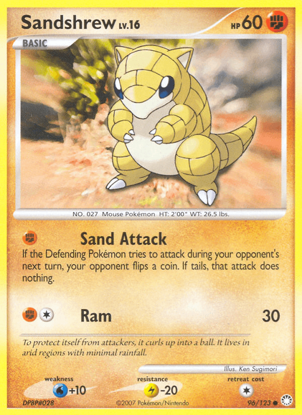 Sandshrew Pokémon card
