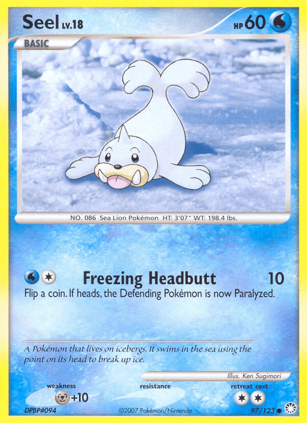 Seel Pokémon card