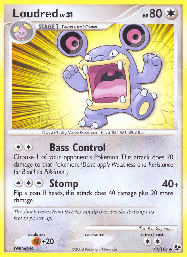 Loudred Pokémon card
