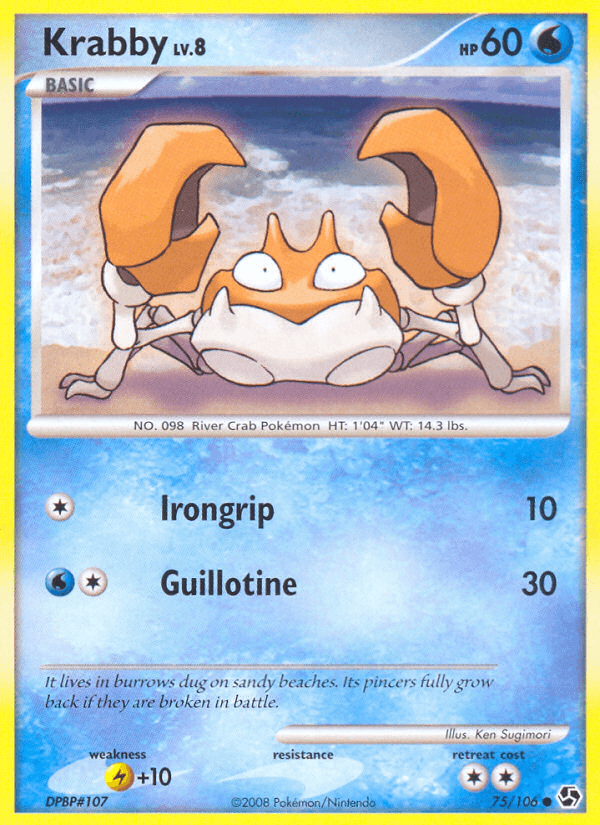 Krabby Pokémon card