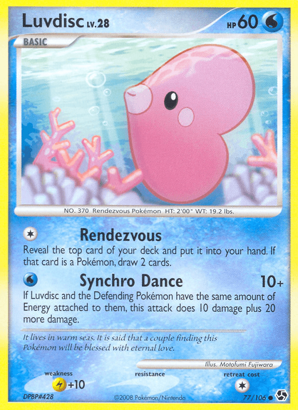 Luvdisc Pokémon card