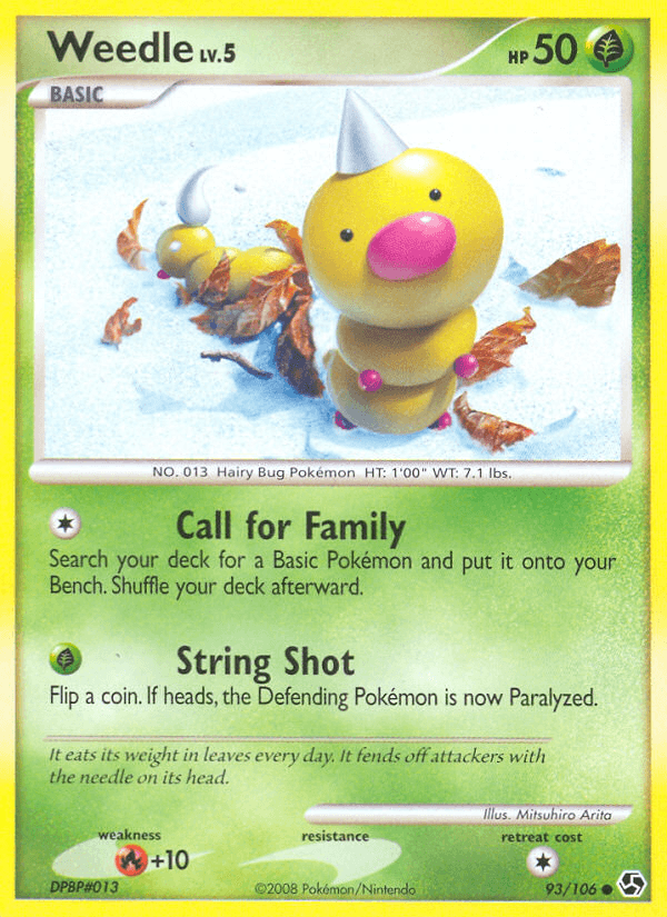 Weedle Pokémon card