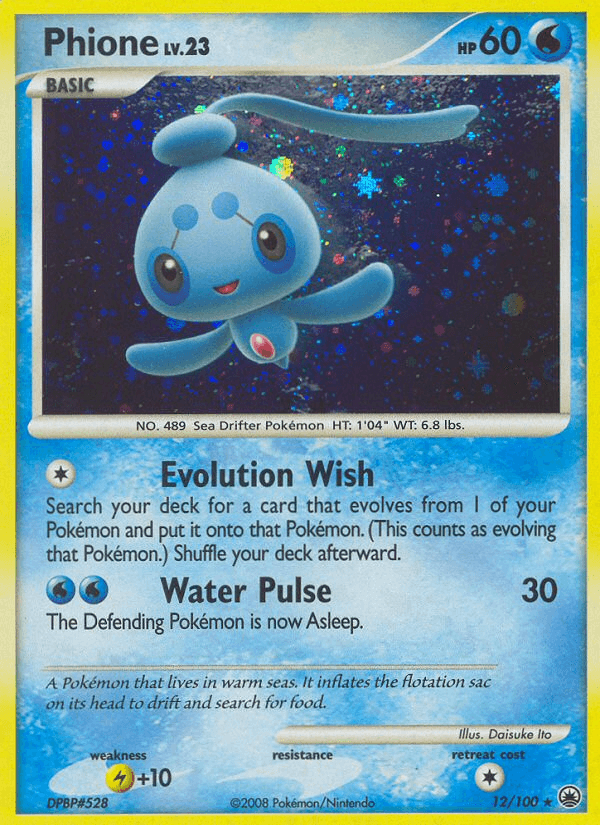 Phione Pokémon card