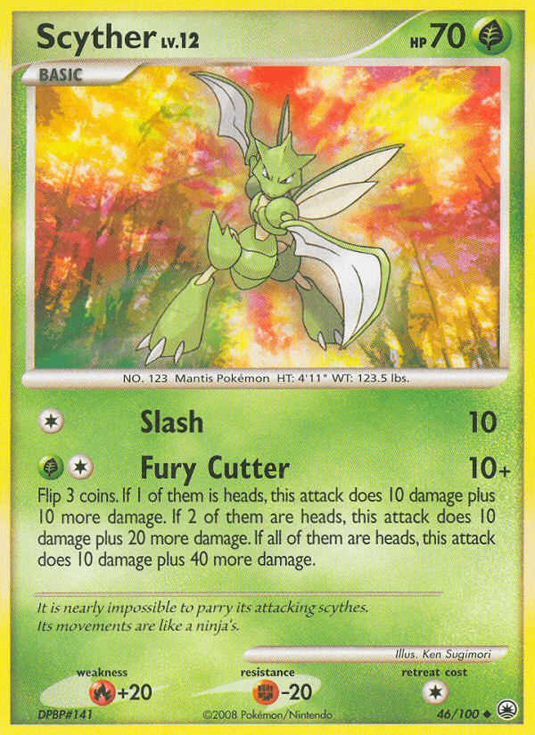 Scyther Pokémon card