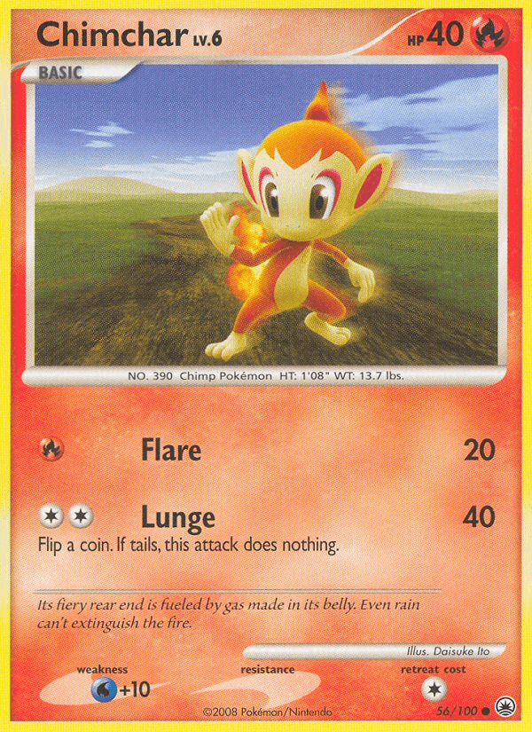 Chimchar Pokémon card
