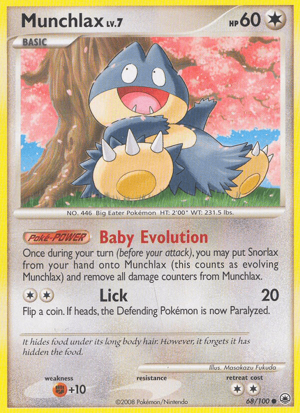 Munchlax Pokémon card