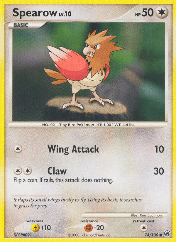 Spearow Pokémon card