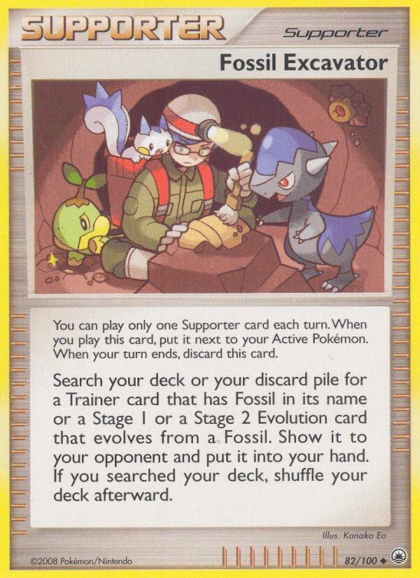 Fossil Excavator Pokémon card